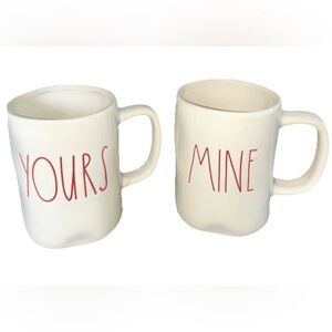 Set of 2 Rae Dunn Coffee Mugs- Yours & Mine